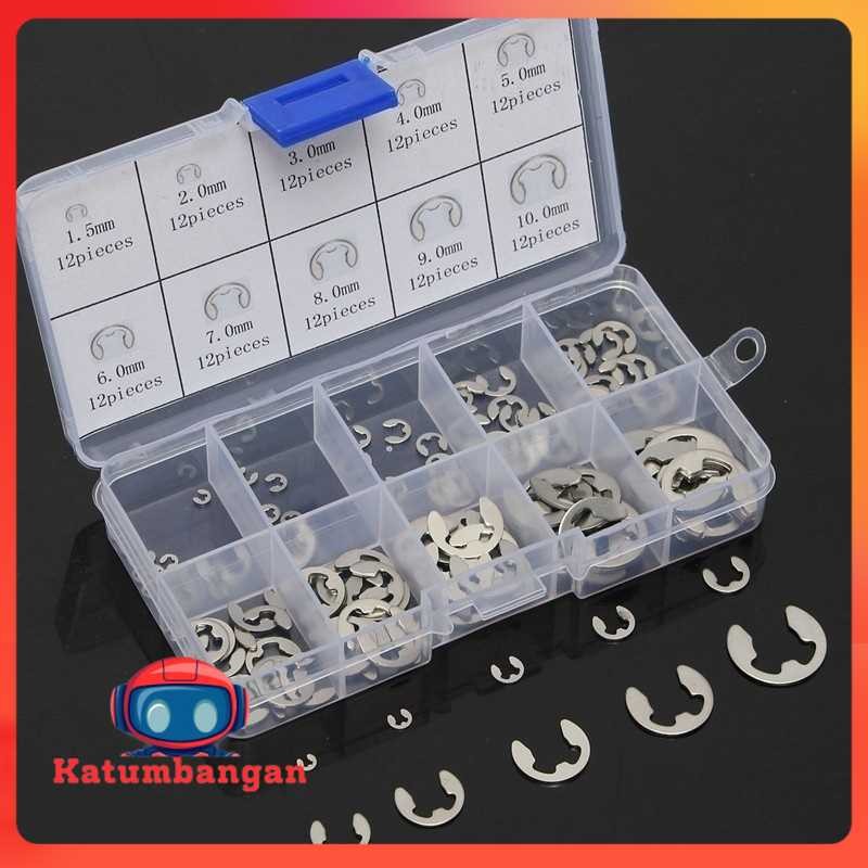 

JARBLUE E-Clip-ORIGINAL External Retaining Ring Assortment Kit 120PCS - JR20