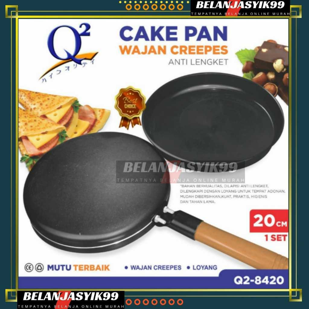 WAJAN CREPES CAKE PAN Q2-8420 PRAKTIS ANTI LENGKET / WAJAN KWALIK Q2-8420 / SANGAT AMAT MUDAH DAN PR