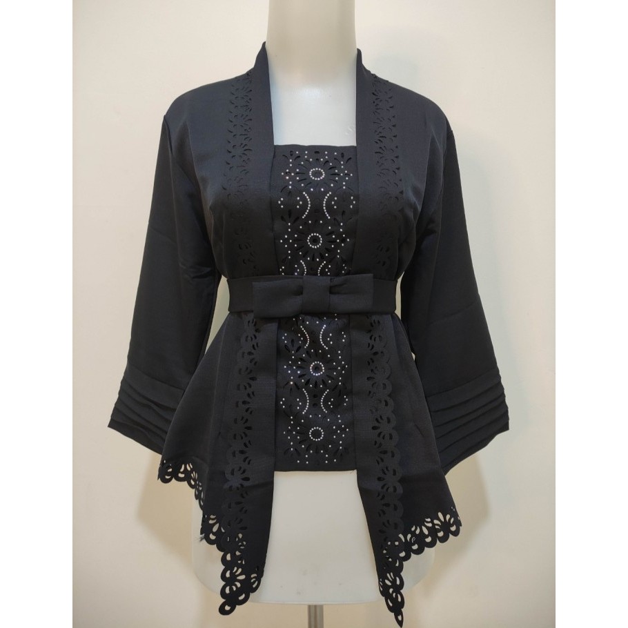 

✨LARIS✨ -Kebaya modern hitam / Atasan kebaya hitam / Kebaya kutubaru hitam - XXL
