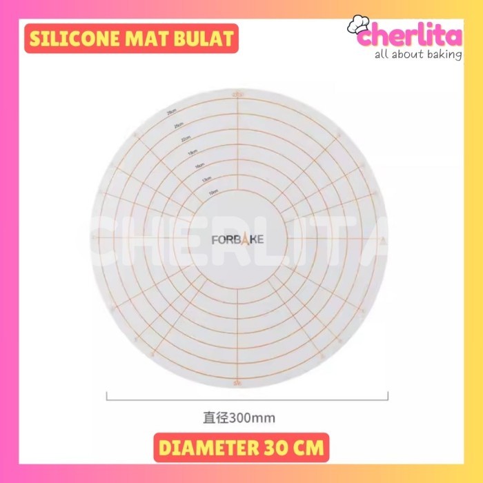 READY Alas Adonan Silikon Talenan Adonan Roti Dough Silicon Mat Baking Bulat Round