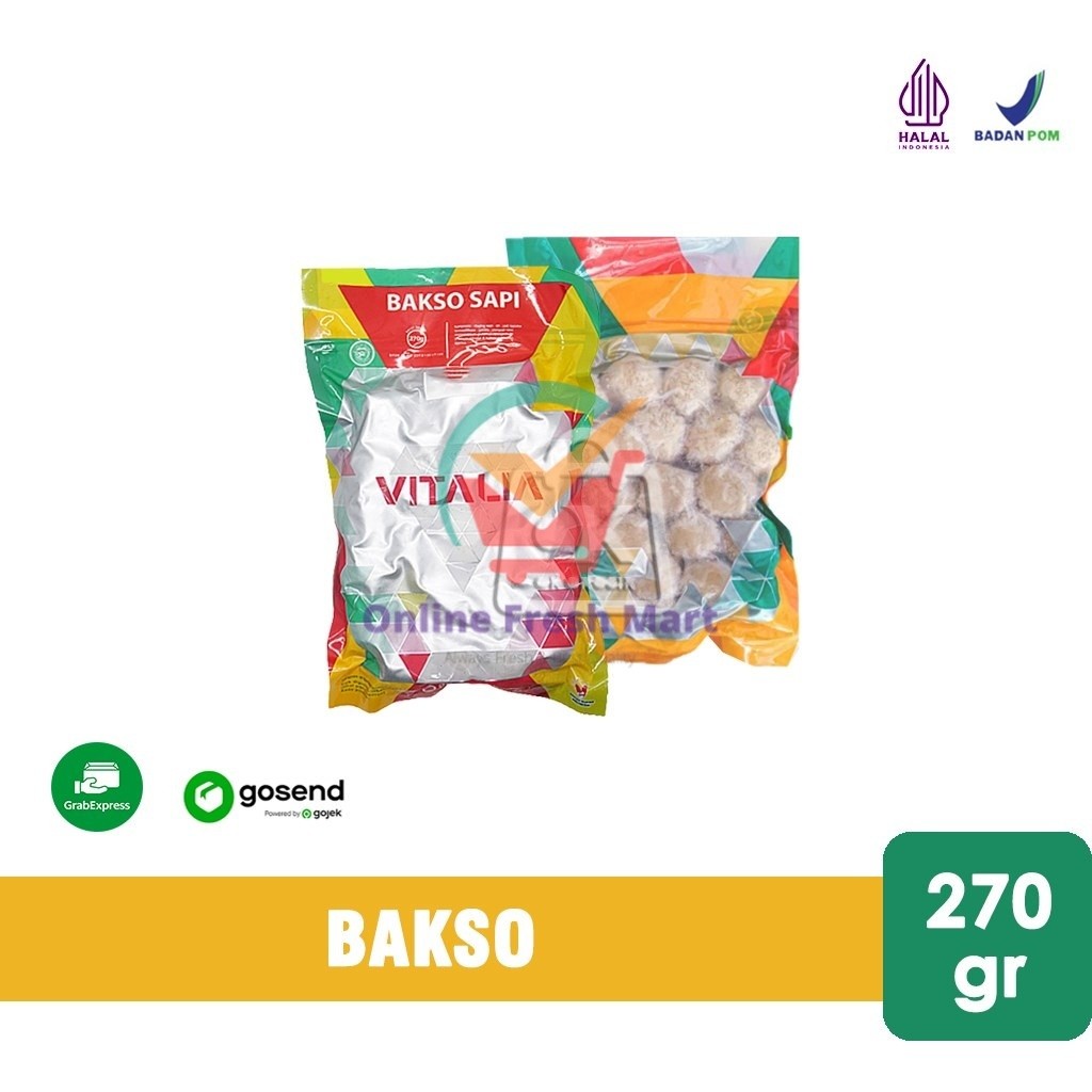 

Bakso Sapi Vitalia / Bakso Daging Sapi (270 gr) KHUSUS INSTANT - Online Fresh Mart Denpasar