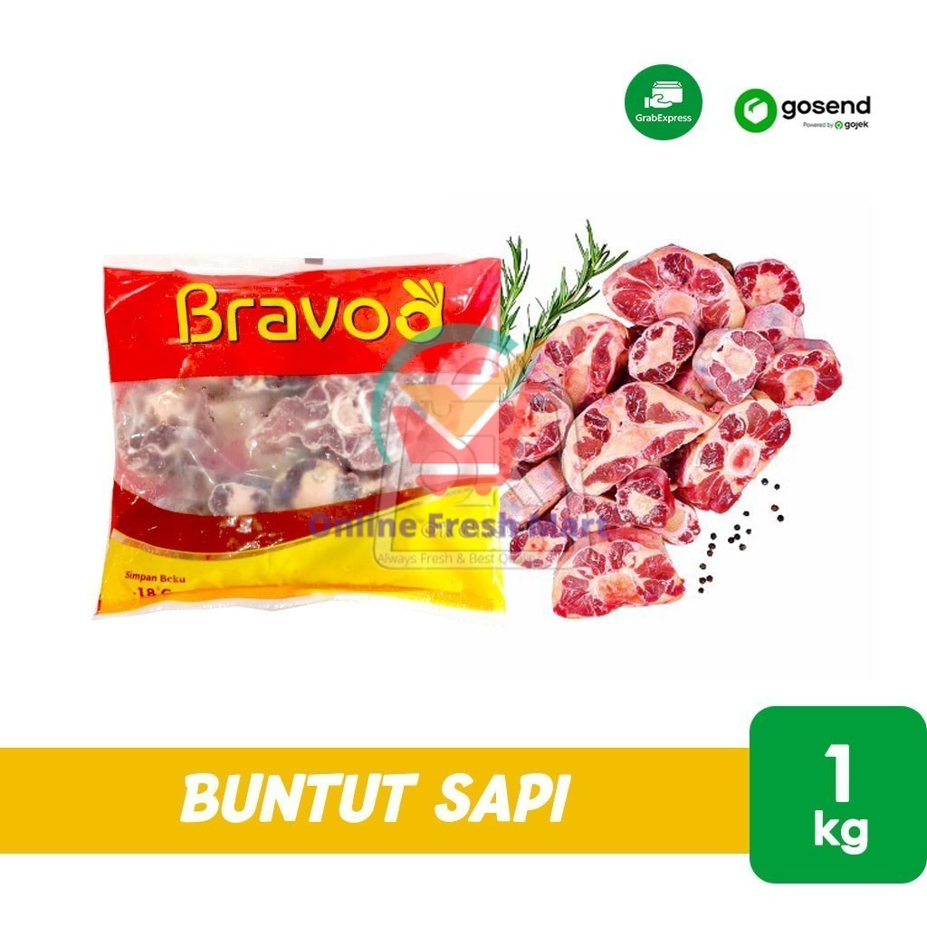 

Buntut Sapi Frozen Oxtail Beef 1kg BRAVOO (KHUSUS INSTANT) - Online Fresh Mart Denpasar