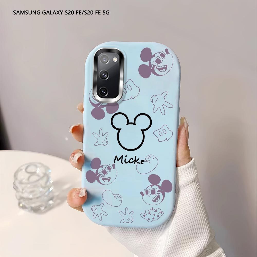 Softcase Untuk Samsung Galaxy S20 FE S21 FE S22 Ultra 5G Cartoon Mickey Minnie Back Cover Case Soft 