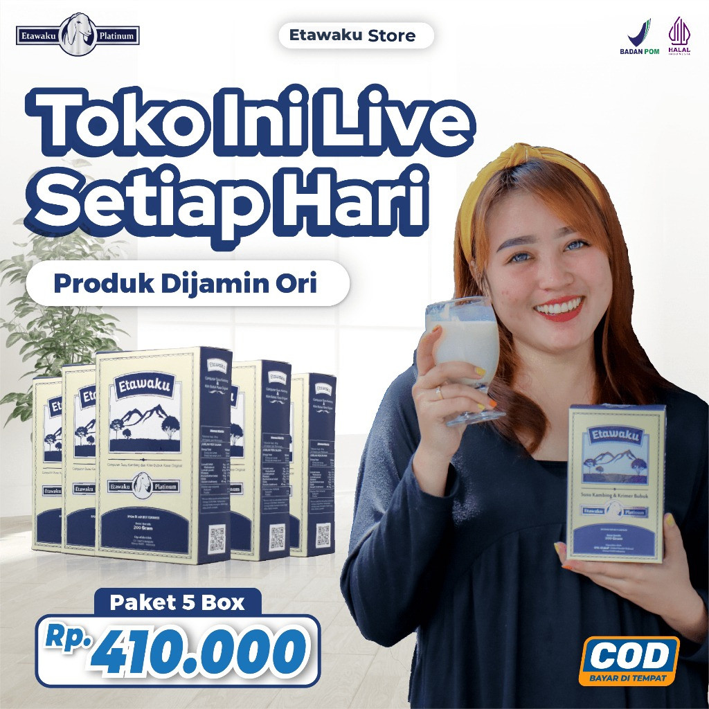 

Etawaku Platinum Susu Kambing Etawa Original 5 Box
