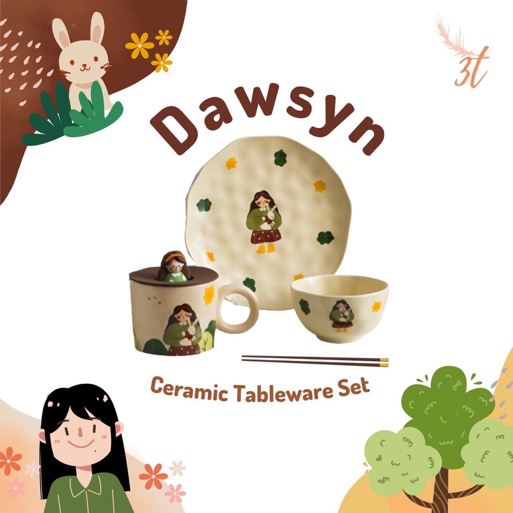 Dawsin Tableware set / Piring Keramik