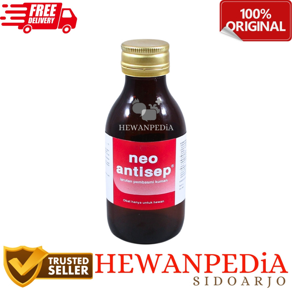 NEO ANTISEP 120 ml Hewanpedia - Desinfektan Hewan Ayam Sapi Kandang Lingkungan Iodine Anti Gumboro I