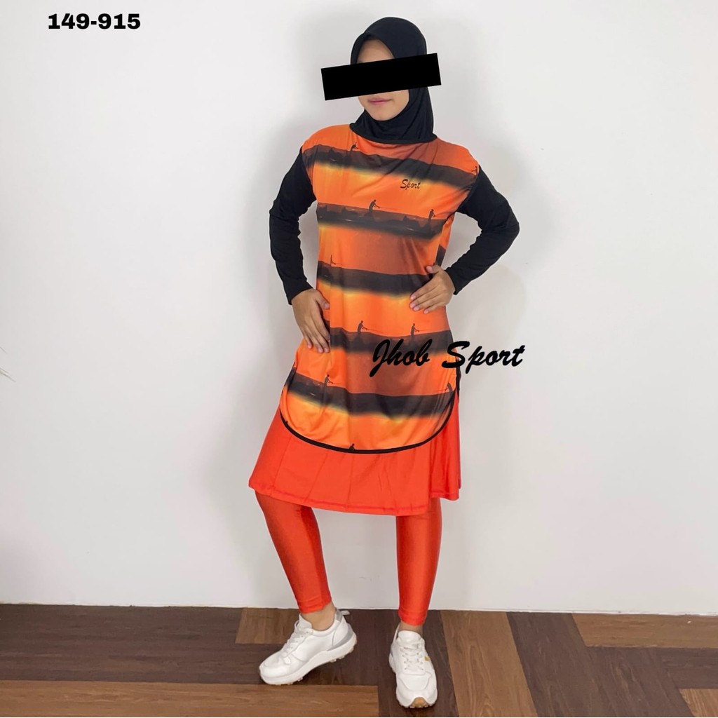 MBS Baju Setelan Pakaian Tunik Wanita Muslimah/Setelan Olahraga Wanita Senam / Non Hijab Rompi Sport