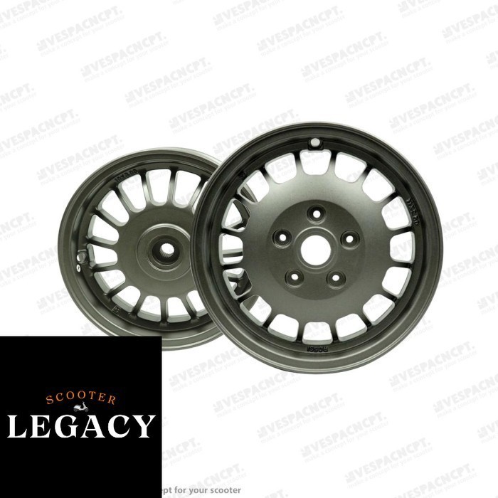Velg VROSSI Uno Grey Front & Rear Vespa S LX LXV Ring 10"