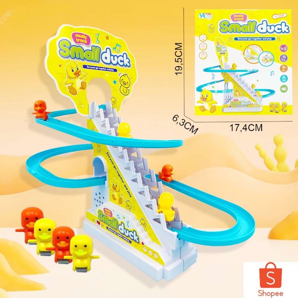 Mainan Anak Seluncur Tangga Bebek - Slide Tangga Seluncur Bebek -Track Racing Seluncur Bebek Seluncu