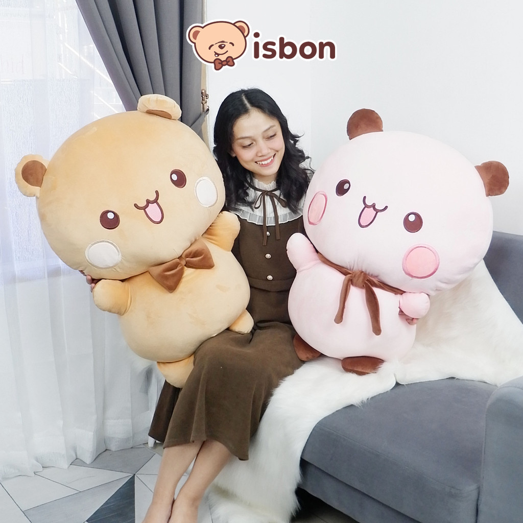 ISTANA BONEKA Giant Kucing Lucu Mimi Momo Jumbo Syal Pita Gift Hadiah Ulang Tahun Premium