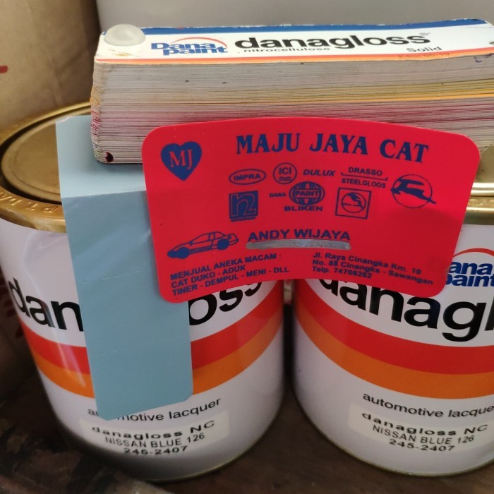 cet /cat mobil danagloss kemasan 1kg nissan blue 2407