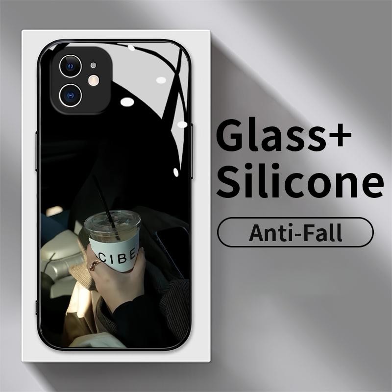 Kaca Glass Case For Realme C25 C25s C25Y C30 C30s C31 C33 2022 2023 C35 C53 C55 C67 4G Soft Case Bun