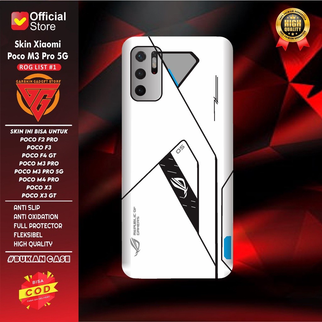 Garskin Poco M3 Pro 5G Skin Premium Motif ROG Cyberpunk Bisa Custom hots