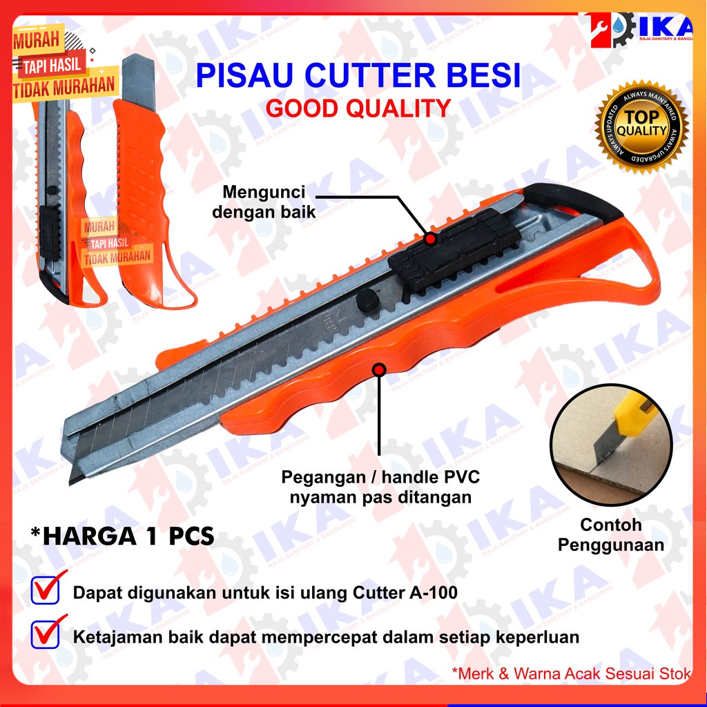 

Pisau cutter / pisau potong besar / Pisau Cutter Piso Cutter cuter kater Besar Pemotong Dus ATK Murah