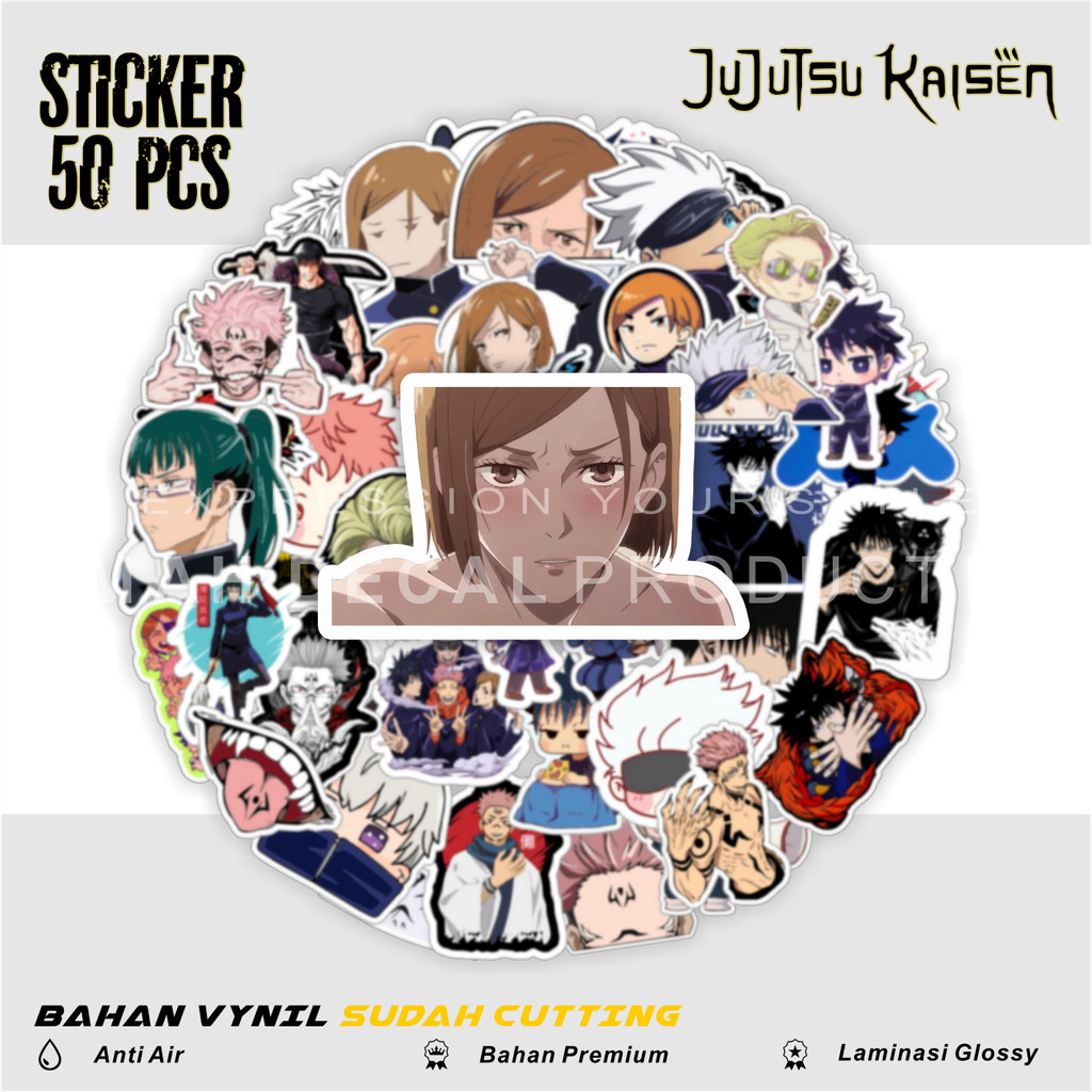 

STICKER JUJUTSU KAISEN AESTHETIC STIKER PACK ANIME ANTI AIR STICKER LAPTOP CASE HP STIKER HELM