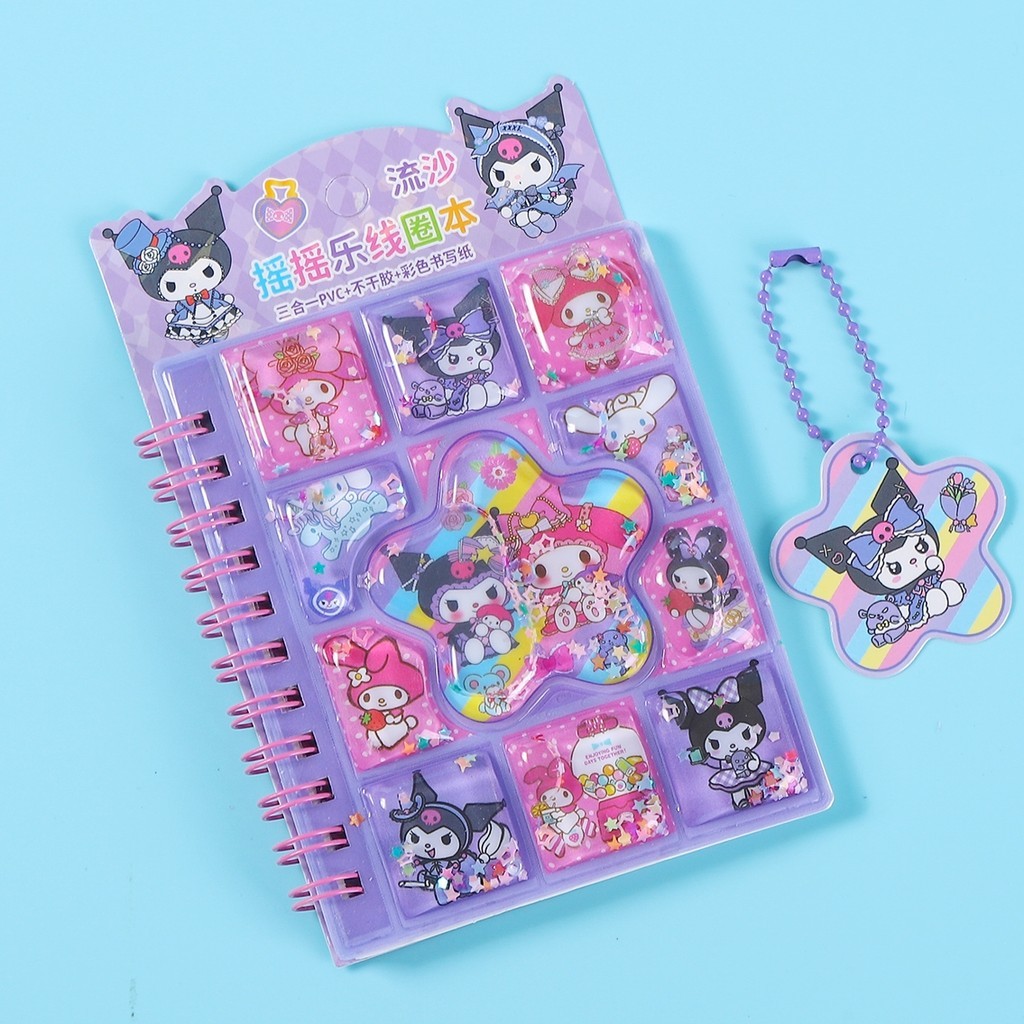 

Aesthetic 3D Water Quicksands Sanrio Labubu Buku Notebook Motif + Sticker Premium Edition - BC0456