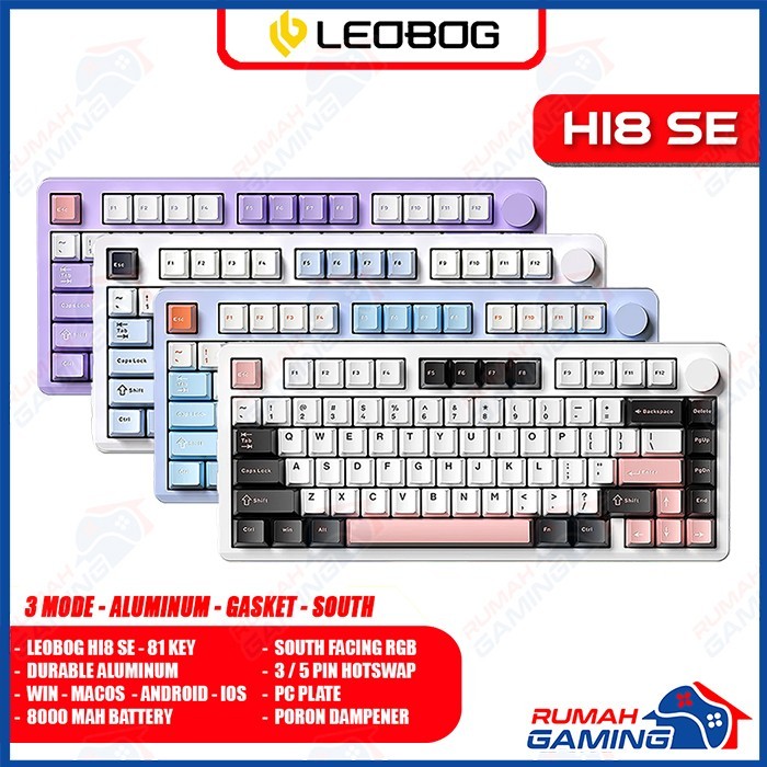 LEOBOG HI8 SE - 75% - 3 MODE - Aluminum - South RGB - Special Edition - Mechanical Keyboard