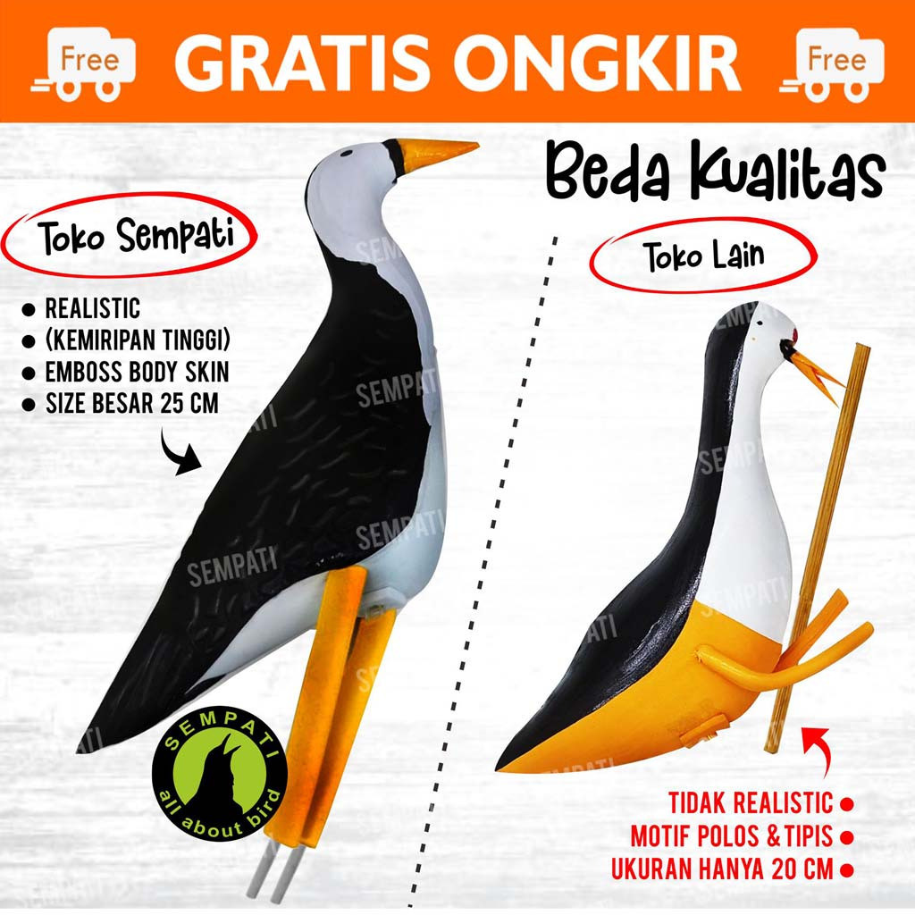 SEMPATI PATUNG JONTROT PEMIKAT BURUNG RUAK KAREO WAKWAK TRUWOK PATUNG DECOY BONEKA ALAT PIKAT JERAT