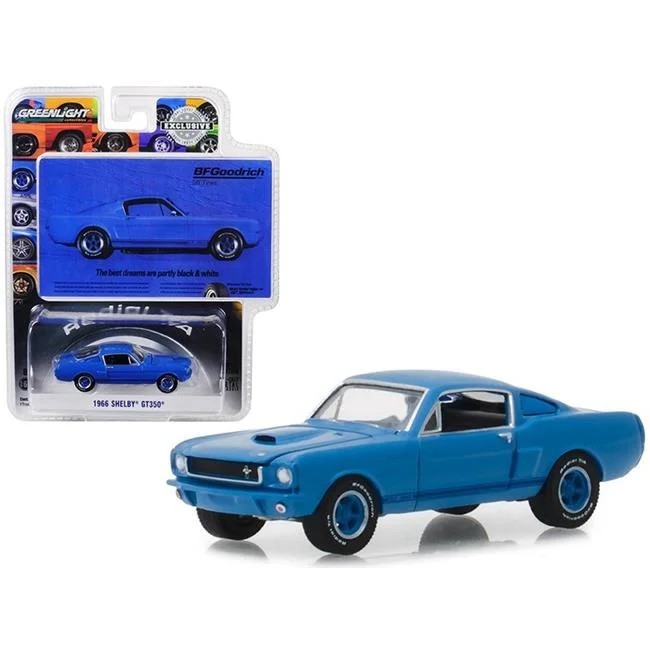 Diecast 29975 1966 Ford Mustang Shelby GT350 Blue The Best Dreams Are Partly Black & White BFGoodric