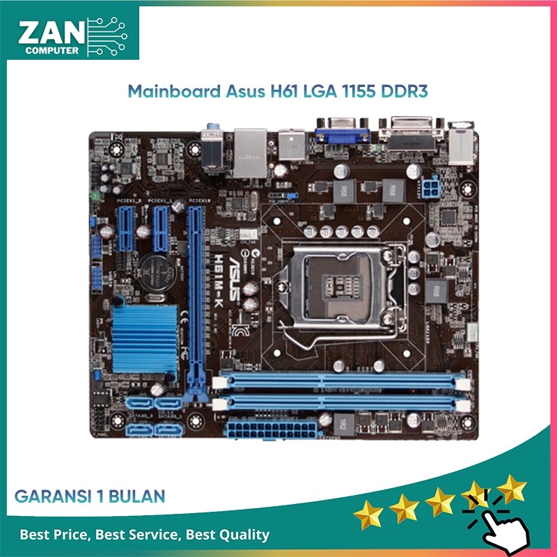 Mainboard H61 Asus LGA 1155 DDR3 Support Gen3 / Motherboard H61 Pc Gaming