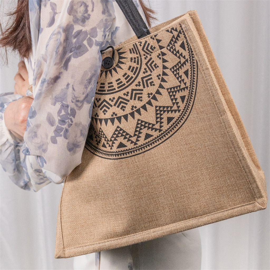 COD | Tas Anyaman Linen 2025/ 3 Desain Unik Kapasitas Besar, Tas Belanja & Handbag Stylish untuk Ana