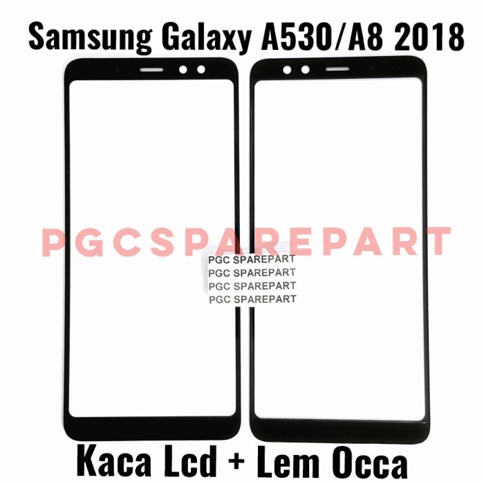 PSG99 Original Kaca LCD Glass Plus lem occa Samsung Galaxy A530 A8 2018 -
