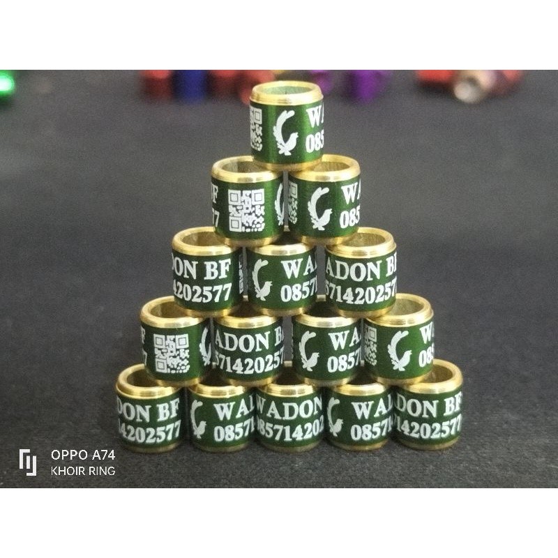 | RING BURUNG TERLARIS CINCIN BURUNG MODEL MK BARCODE LOGO KENARI MURAIBATU LOVEBIRD PERKUTUT MERPAT