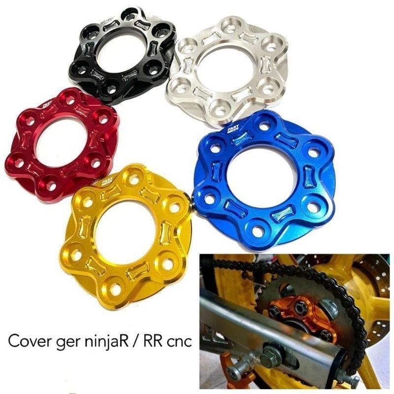 Cover Gear Belakang CNC Cover Gear Variasi Kawasaki Ninja 150 R / RR