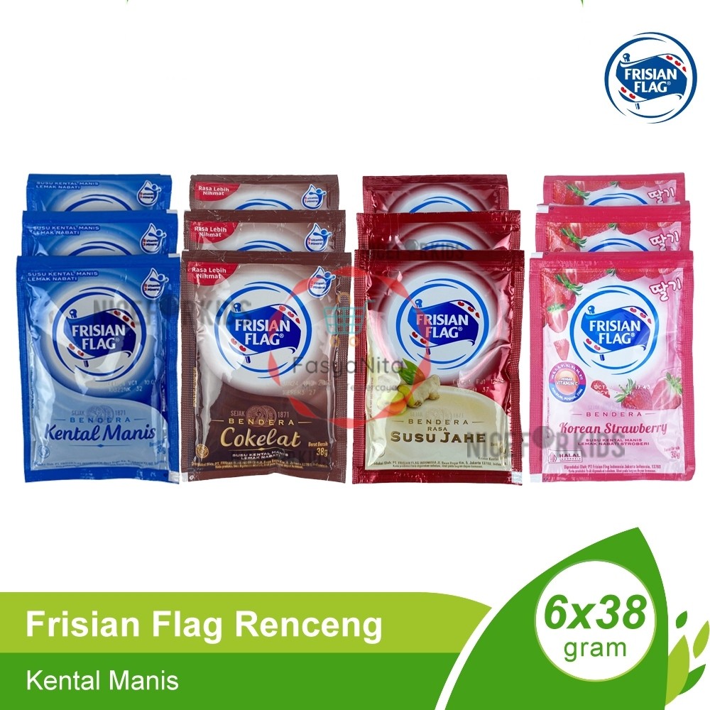 

Frisian Flag Sachet Renteng Susu Kental Manis Bendera SKM Renceng 6 x 38 Gr - Fasyanita Denpasar