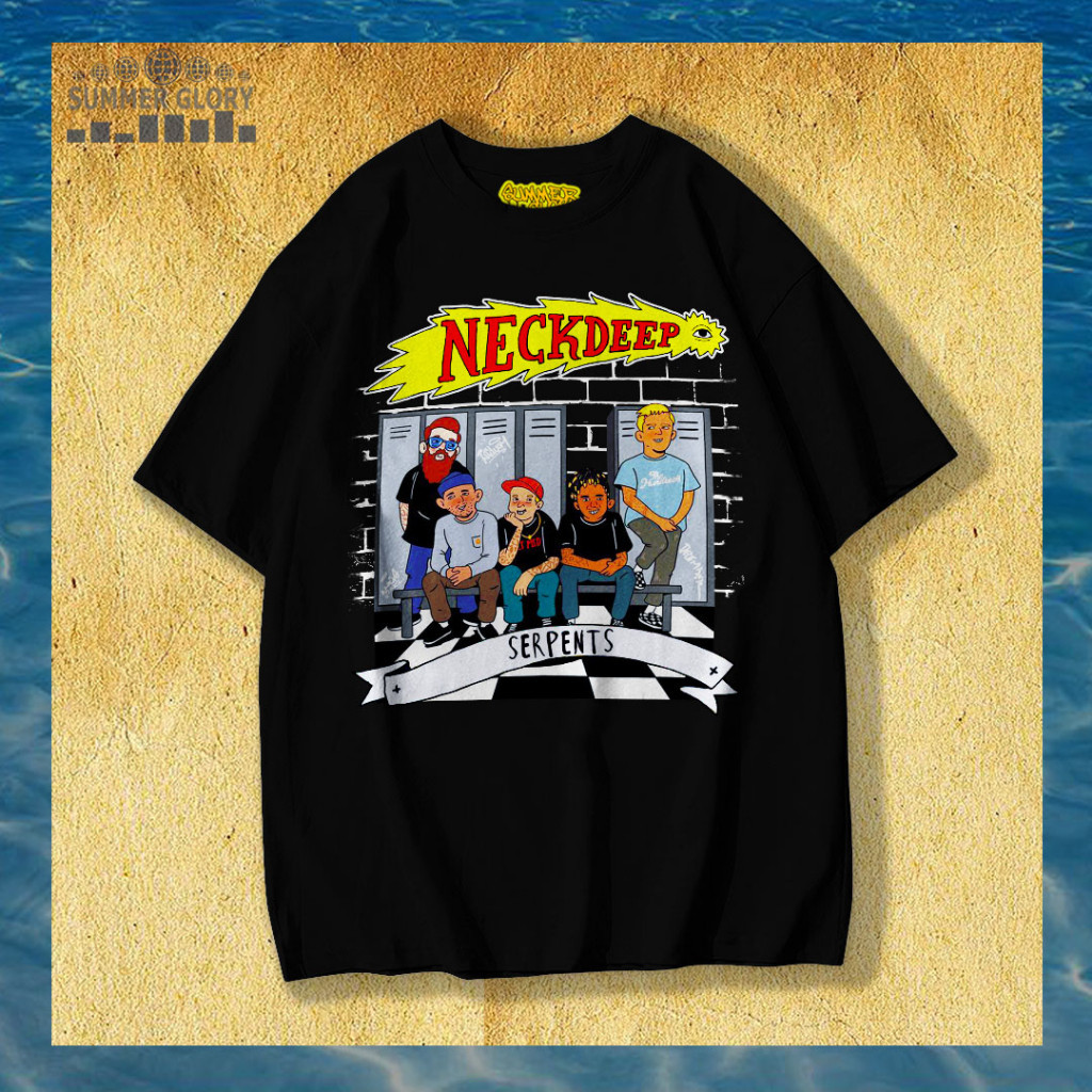 NECKDEEP T-SHIRT / KAOS NECKDEEP / KAOS BAND NECKDEEP