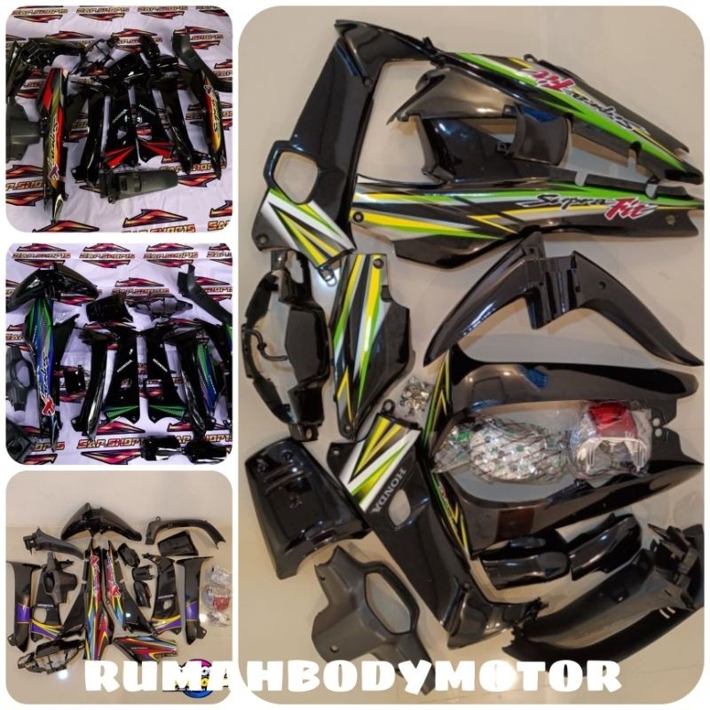 HONDA SUPRA X LAMA CAKRAM & TROMOL SUPRA FIT / X LAMA COVER BODY FULL BODY KASAR HALUS SUPRA X LAMA 