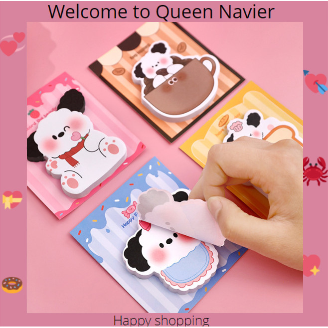 

QN - Sticky notes motif puppy memo karakter mikko lucu
