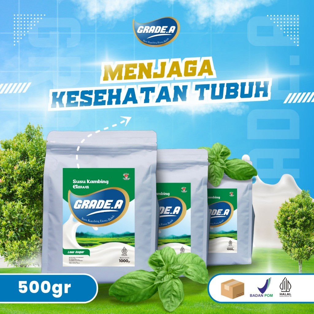 

SUSU KAMBING ETAWA GRADE A LOW SUGAR 500GR AMAN UNTUK DIABETES