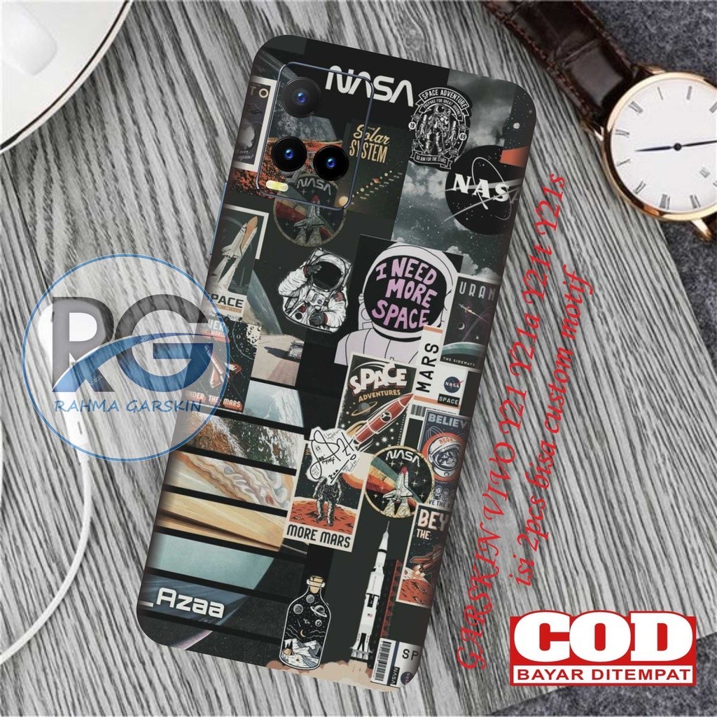 SKIN GARSKIN VIVO Y21 Y21A Y21S Y21T MOTIF ASTRONOT - ISI 2PCS FREE CUSTOM MOTIF
