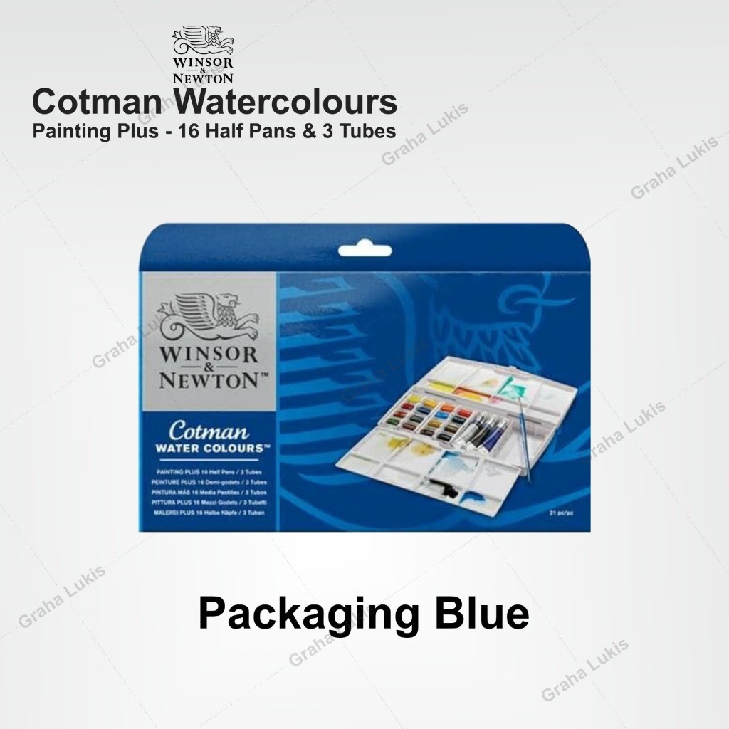 

Gramedia Surabaya - Winsor & Newton Cotman Watercolours Painting Plus 16 Half pans + 3 Tubes /0390375