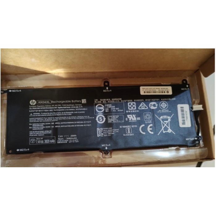 Baterai KK04XL HP Elite x2 1011 G1 Pro x2 612 G1 Series HSTNN-IB6E