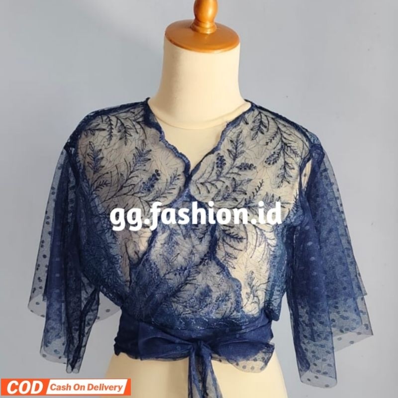 Crop outer brukat tile dottty