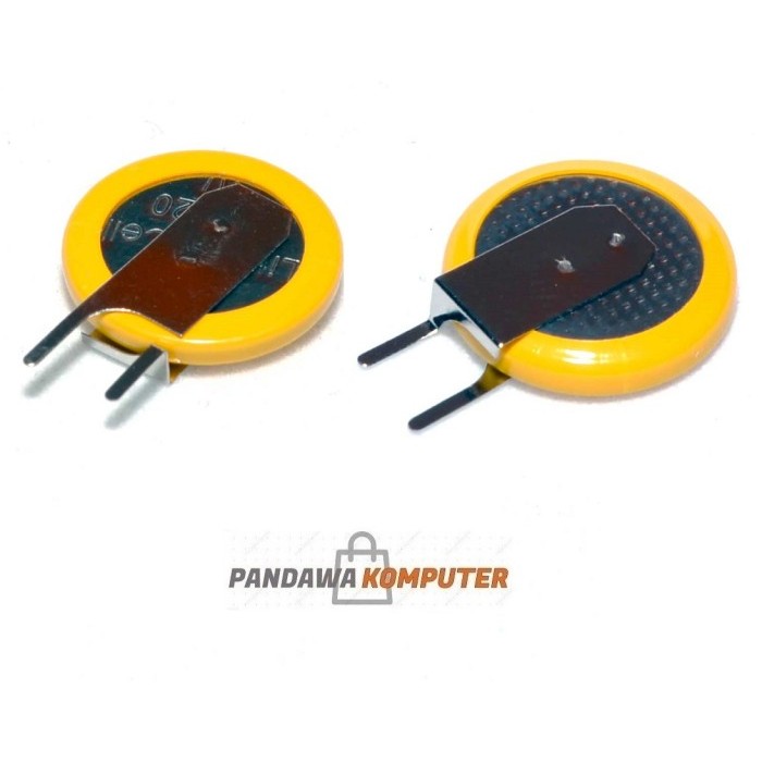 Baterai CMOS Laptop CR1220 3V 2 Pin Kaki 12mm Battery Solder CR 1220