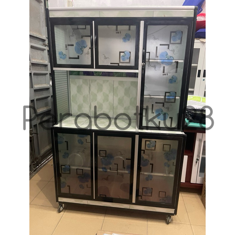 [ PERABOTKU28 ] Lemari Kabinet Rak Piring 3 Pintu Engsel Panjang