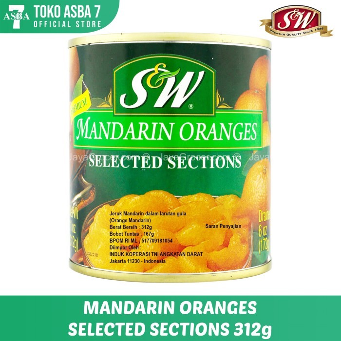 

SW MANDARIN ORANGES SELECTED SECTION 312GR