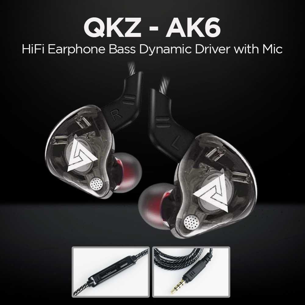 Tiastore7 QKZ HiFi Earphone Bass Dynamic Driver with Mic - QKZ-AK6