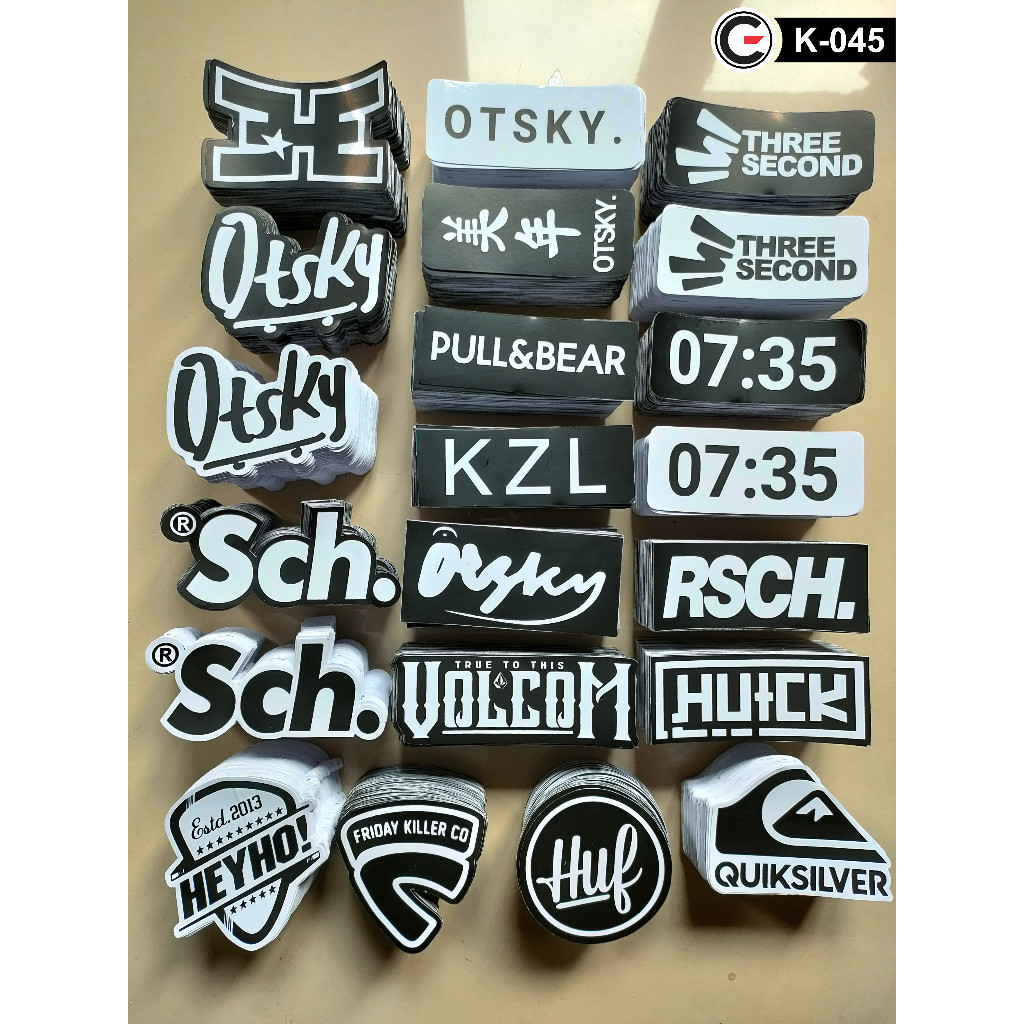 21 pcs STIKER PACK/ ISI SERI, STICKER DISTRO, STIKER HITAM PUTIH