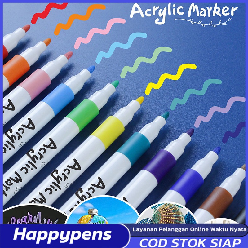 

80 Colors Acrylic Marker Set Spidol Akrilik Tahan Air DIY Painting Spidol Pastel Pulpen Highlight Drawing Menggambar Kreativitas Seni Edukasi Anak