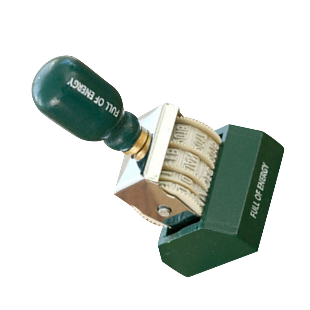 

Postage Stamps Date DIY Craft for Scrapbooking Useful Portable Scroll Wheel Supplies Hand Seal Green Roller Knob