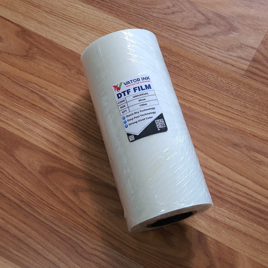 

PET FILM DTF POLOS UNIVERSAL ROLL 30cm x 100m COATING TEBAL CERAH