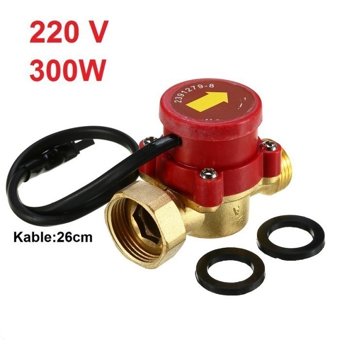Flow Switch 1/2 Inch Pompa Air Booster Saklar Otomatis Water Switch 1/2''