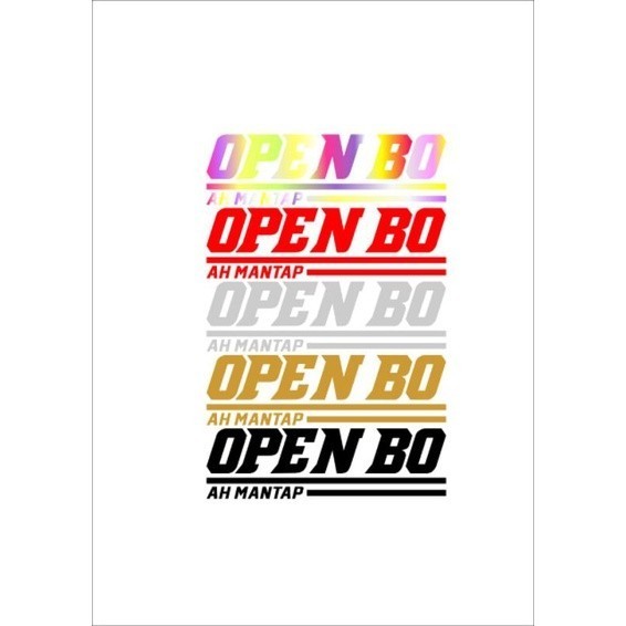

STICKER STIKER OPEN BO CUTTING