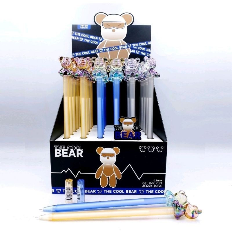 

SOFUN BALLPOINT GEL ZF3229 / Bolpen Pulpen Pena Gel Fancy Karakter Motif The Cool Bear