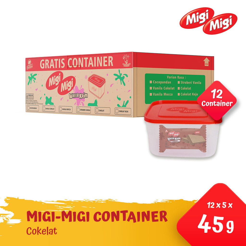 

MIGI MIGI CONTAINER 12x5 - COKLAT [1 karton @ 12 container]