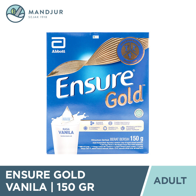 

Ensure Vanila 150 Gram - Susu Penambah Nutrisi Dewasa Rendah Laktosa